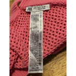 ZARA Bandeau Crochet Halter Crop Top Boho Barbie Pink Festival Summer Small Photo 8