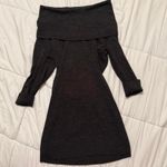 Connected Apparel Charcoal off shoulder knit sweater dress Size PS Photo 2