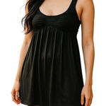 Bebe  Shiny Black Mini Party Dress Low Demi Cup Size Small Photo 0