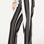 INC International Concepts Pants Nolita Stripe Wide Leg 14 New Black Photo 0