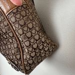 Brighton  Shoulder Bag Signature‎ Canvas Leather Braided Straps Brown Heart B's Photo 11