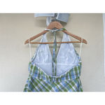 J.Crew Green Blue Check Plaid Halter Dress Women’s Small Old Money Preppy Resort Size 12 Photo 5