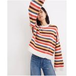 Madewell  Cardiff Striped Crewneck Sweater in Coziest Yarn Size XS Preppy Boxy Photo 1