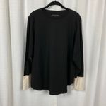 Universal Standard Black&White Rhine Colorblock Cuff Long Sleeve Top Sz.M Photo 1