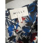 Milly  White Blue Red Floral Hibiscus Print dress Photo 3