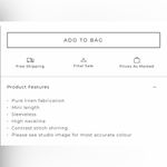 DISSH Davina 100% linen Shirred Mini Dress 4 Black Photo 12