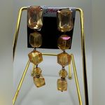 A Rare Vintage Pair Of The Wild Pair Wild Things 90’s Dangle Clip On Earrings Gold Photo 0