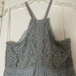 Anthropologie  foxie dox blue lace halter mini dress size medium petite Photo 4