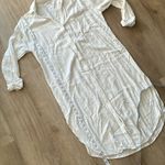 l*space L* Button Down White Long Viscose Tunic sz XS Photo 6