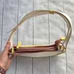 Vintage Cream Shoulder Bag with Pastel Pink and Green Detailing. Photo 6