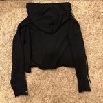 Alo Yoga  Black Cropped Hoodie Top Small Photo 4