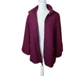 Chico's  Purple Zip Up Jacket Size 1 US M Long Sleeve 100% Wool Casual Classic Photo 3