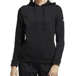 Adidas Fleece Hoodie Black Logo Sweatshirt Front Pocket Soccer NWT Size Small Photo 0