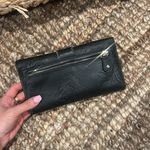 Betsey Johnson  Black Embossed Floral Bow Long Wallet Photo 7