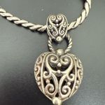 Brighton Retired  Silverplated Bibi Heart Necklace Chunky Chain 60g. Photo 2