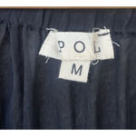 POL  Black Lace Trim Peasant Tunic Top Medium Off Shoulder Boho Whimsigoth Witch Photo 6