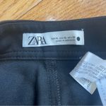 ZARA Women’s Black straight pants with back buckle belt loops cropped NWT Sz XL Photo 8