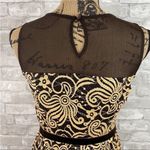 A'REVE Sleevless Floral Mesh Dress Brown Photo 2