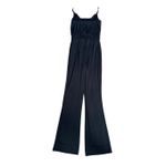 Jason Wu  Palazzo Cowl Neck Chain Straps Black Jumpsuit Wide Leg Formal Party XS Photo 3