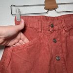 Free People Ray corduroy orange button front mini skirt size 0 Photo 4