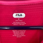 FILA  Sport Size Medium‎ Shirt Pink Fitted Key Pocket V Neck Activewear Gym Photo 3