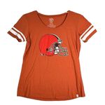 47 Brand Cleveland Browns Shirt Womens Large Orange Tee Casual Sportswear Loungewear Photo 0