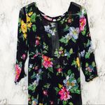 About A Girl Black Floral Open Back Tie Blouse! Photo 3
