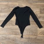 Everlane  Long-Sleeve Supima® Square-Neck Bodysuit Black Minimalist Staple – Med Photo 1