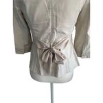 White House | Black Market WHBM Beige Bow Tie Back Blazer Jacket Size 00 Photo 5