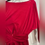 Revolve Krisa  Red Drape Skirt Surplice mini Dress NWT small Photo 6