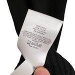 EXPRESS  Black Ribbed Knit Long Sleeve Mock Neck Asymmetric Sweater Midi Dress M Photo 8