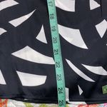 Worthington  small black white geometric sleeveless button back sleeveless blouse Photo 7