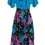 Handmade Vintage 1960's Psychedelic Neon Flower Maxi Dress. Photo 9