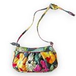 Vera Bradley Quilted Mini Crossbody Jazzy Blooms Tropical Floral Travel Cruise Photo 0