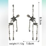 Nordstrom Exaggerated Skeleton Skull Drop Dangle Earrings Unique Jointed Skeleton Earring Photo 2