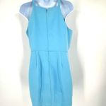 Amanda Uprichard Amanda‎ Uprichard Women's Square Neck Tulip Hem Mini Dress Light Blue Size Large Photo 3
