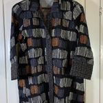 Habitat ‎ Clothes to Live In XS Black Brown Abstract Print Oversized Tunic Top Photo 0