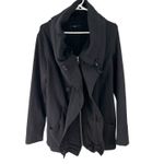 JARBO S /4 hooded stretch sweatshirt jacket Mid Length Luxury Designer womens Black Photo 1