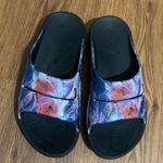 OOFOS Abstract Multicolor Slide Sandals Black Size 8 Photo 0