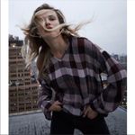 Madewell Plaid Balloon Sleeve Preppy Top Size Small Photo 3