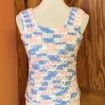 Handmade 70s Crocheted Granny Square Pastel Sweater Vest Photo 3