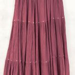 Vtg Boho Prairie Skirt Womens One Size Crinkle Embellished Western Folk Indie Purple Photo 4
