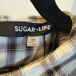 Sugar Lips  Black and White Plaid Top Photo 4