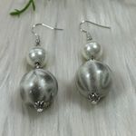 Layered faux pearl hobo chunky ball dangle earrings Photo 2