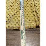 Metro Wear Womens Size Large Yellow Mustard Skirt Lace Overlay Elastic Waist Yellow Photo 5