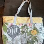 Floral Print Tote Bag with Yellow Accents Photo 1