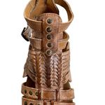 Bed Stu EUC  Leather Claire Caged Sandals Tan Size 8 Photo 10