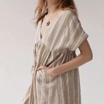 Urban Outfitters Serendipity Linen Babydoll Dress in Neutral Multi Size S Photo 0