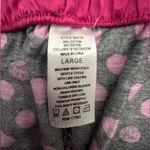 DKNY  Black Long Sleeve Button Up PJ Set With Hot Pink Logo Dots and Pockets- Photo 7