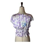 Majorelle  Shirt Women Small‎ Purple Riviera Floral Pegasus Top NWT Boho Cottage Photo 4
